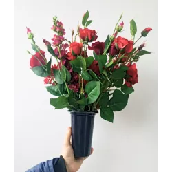 Elegancki Bukiet Nagrobny do Wazonu we Wkładzie na Walentynki