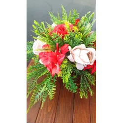 Stroik Zimowy Całoroczny Wiązanka Na Grób Cmentarz Pomnik