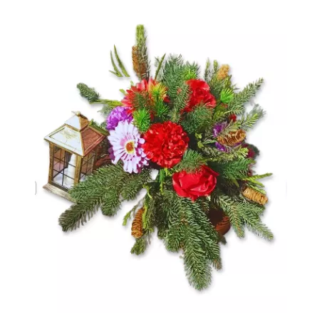 Stroik Świateczny Boże Narodzenie Bożonarodzeniowy Na Grób Cmentarz Pomnik