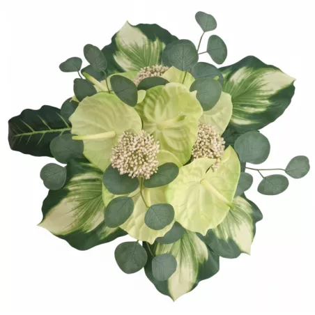 Stroik Na Cmentarz Premium Jak Żywy Sztuczny Anturium Limonkowe