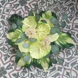 Stroik Na Cmentarz Premium Jak Żywy Sztuczny Anturium Limonkowe