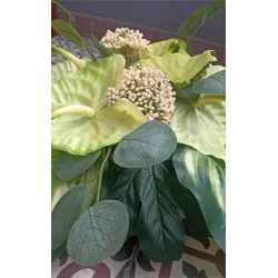 Stroik Na Cmentarz Premium Jak Żywy Sztuczny Anturium Limonkowe