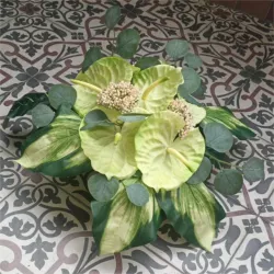 Stroik Na Cmentarz Premium Jak Żywy Sztuczny Anturium Limonkowe