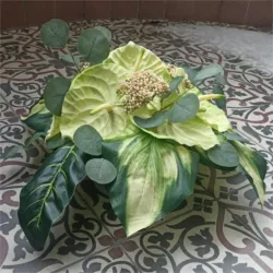 Stroik Na Cmentarz Premium Jak Żywy Sztuczny Anturium Limonkowe