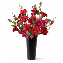 Elegancki Bukiet Nagrobny | Głęboka Czerwień & Bordo | Stabilizowany | Walentynki
