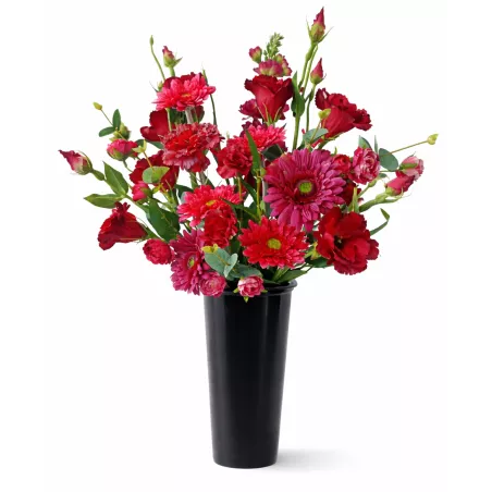 Elegancki Bukiet Nagrobny | Głęboka Czerwień & Bordo | Stabilizowany | Walentynki
