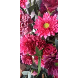 Elegancki Bukiet Nagrobny | Głęboka Czerwień & Bordo | Stabilizowany | Walentynki