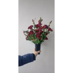 Elegancki Bukiet Nagrobny | Głęboka Czerwień & Bordo | Stabilizowany | Walentynki