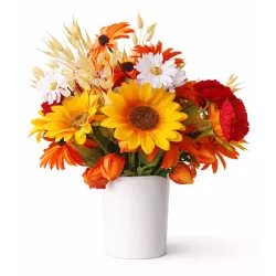 Bukiet kwiatów słoneczniki maki