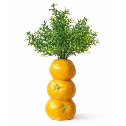 Nowoczesny Wazon w Kształcie Pomarańczy z Realistycznymi Gałązkami
