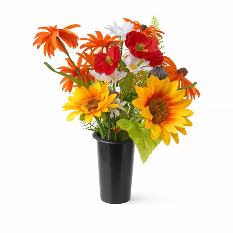 BUKIET WKŁAD DO WAZONU FLAKON NA GRÓB CMENTARZ STROIK SZTUCZNE KWIATY