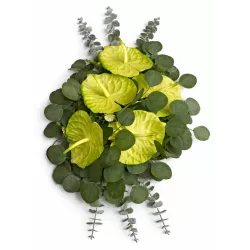 Stroik Na Pogrzeb Premium Jak Żywy Sztuczny Anturium Limonkowe