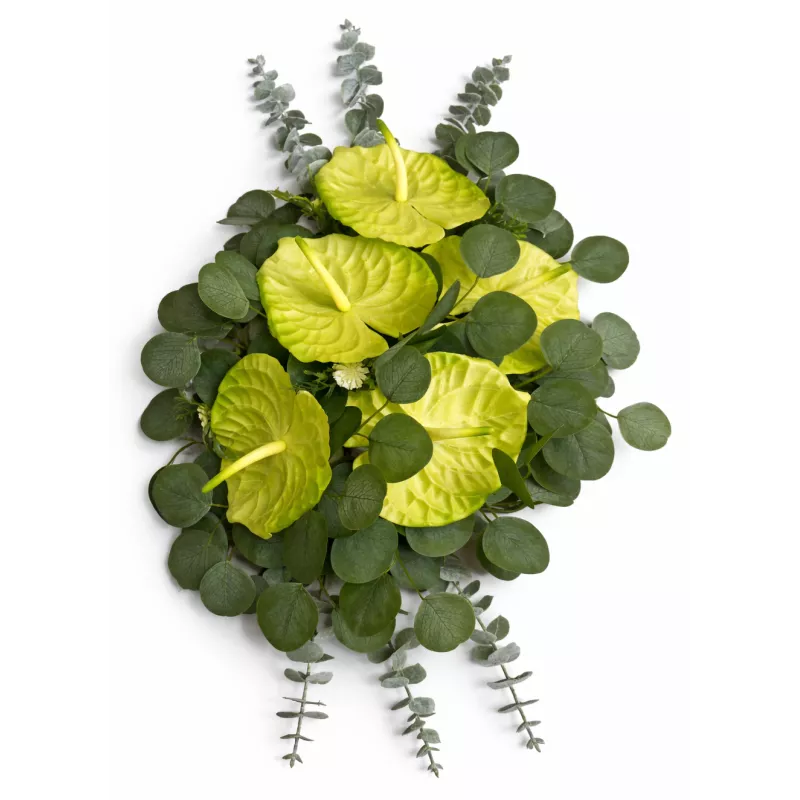 Stroik Na Pogrzeb Premium Jak Żywy Sztuczny Anturium Limonkowe