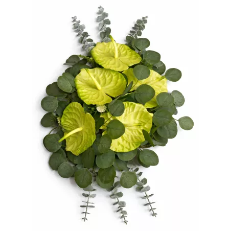 Stroik Na Pogrzeb Premium Jak Żywy Sztuczny Anturium Limonkowe