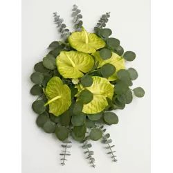 Stroik Na Pogrzeb Premium Jak Żywy Sztuczny Anturium Limonkowe