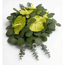 Stroik Na Pogrzeb Premium Jak Żywy Sztuczny Anturium Limonkowe