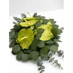 Stroik Na Pogrzeb Premium Jak Żywy Sztuczny Anturium Limonkowe