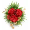 Okrągły bukiet do wazy na walentynki 3 róże